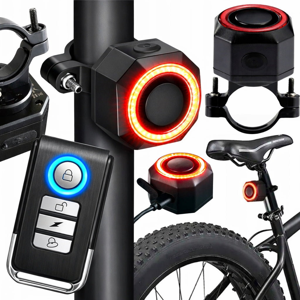 BICYCLE ALARM ANTI-THEFT REAR LAMP BICYCLE BELL REMOTE CONTROL