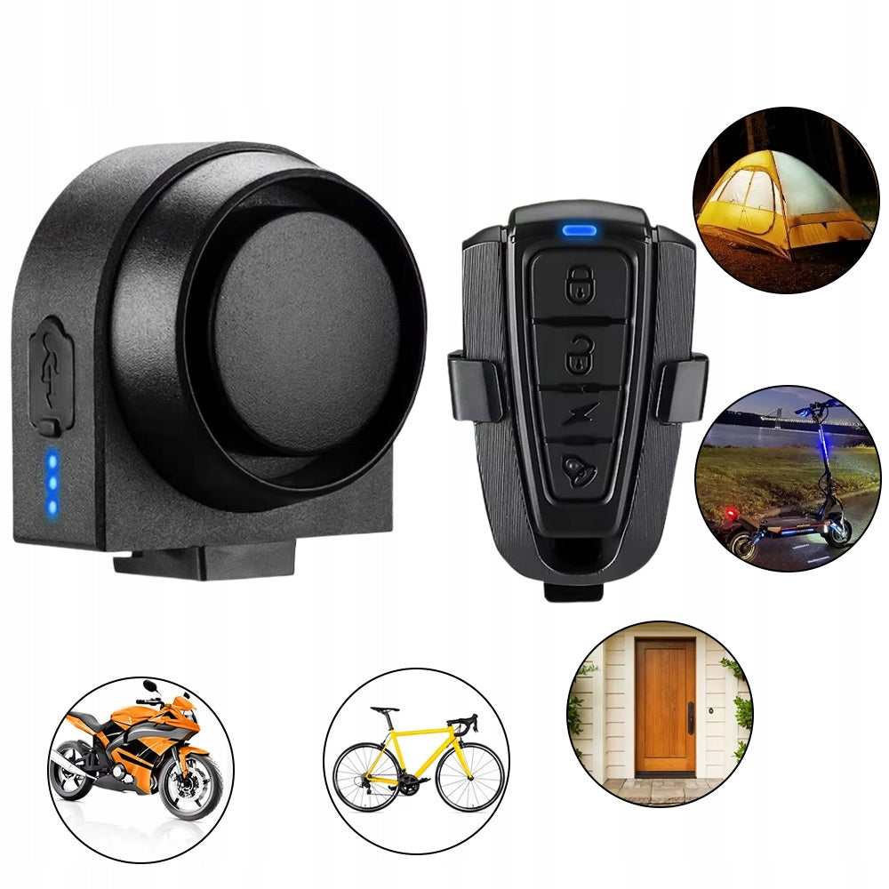 BICYCLE ALARM ANTI-THEFT VIBRATION MOTION SENSOR USB-C BATTERY Kind alarm