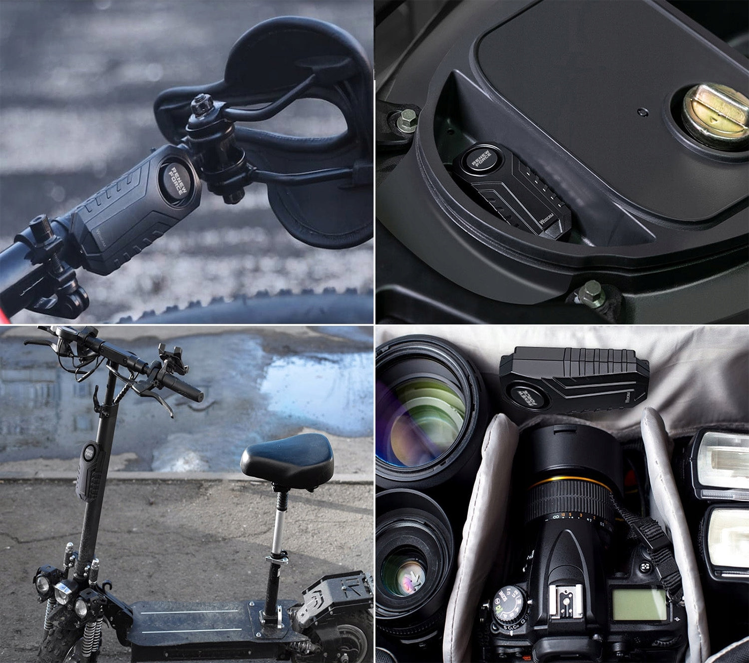 BICYCLE ALARM Anti-Theft LOUD Lock With Remote Control Wireless 50M Model GŁOŚNY ALARM ROWEROWY NA BATERIE BEZPRZEWODOWY 50M