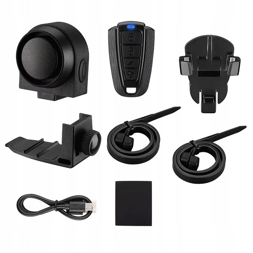 BICYCLE ALARM LOCK MOTORCYCLE PROTECTION SCOOTER MACHINE 115db+ REMOTE CONTROL Brand no brand
