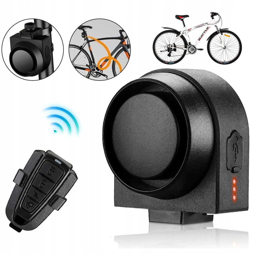 BICYCLE ALARM, WATERPROOF INTRUSION ALARM FOR BICYCLE, MOTORCYCLE, SCOOTER