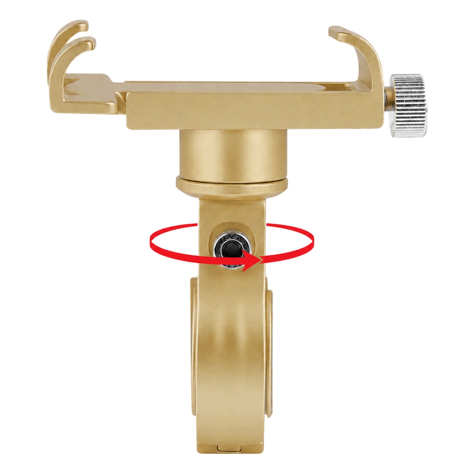BICYCLE ALUMINUM PHONE HOLDER ROTARY MOTOR 360° GOLD UNIVERSAL Packaging status original