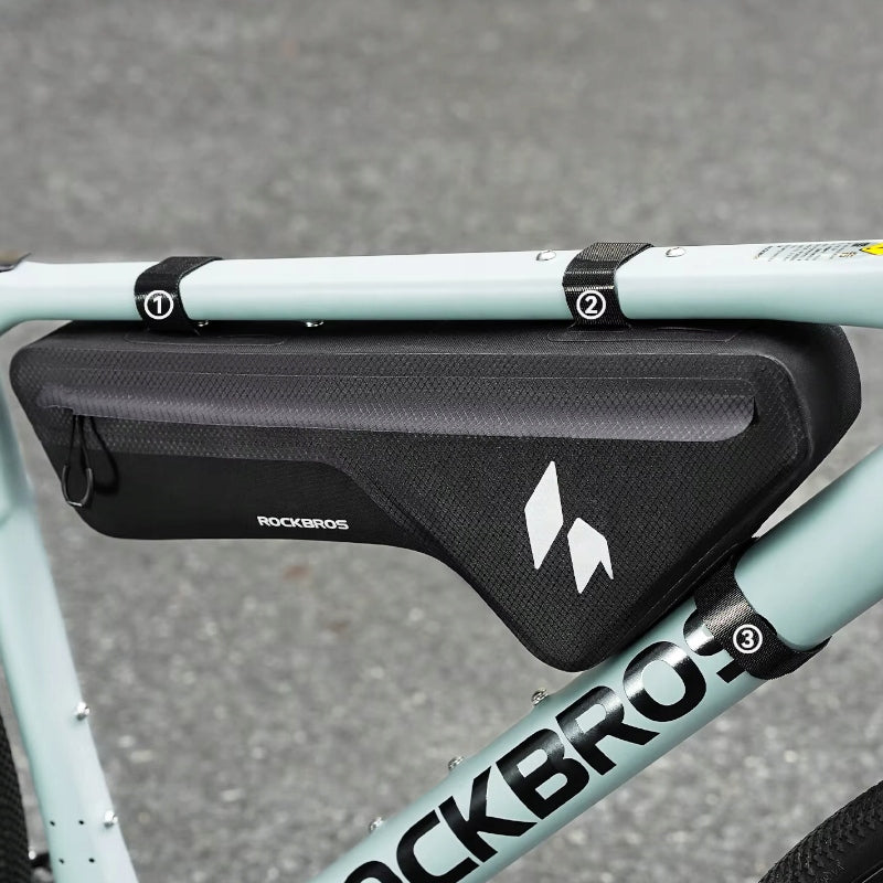BICYCLE BAG BICYCLE FRAME WATERPROOF POUCH FOR BICYCLE FRAME ROCKBROS 1,9L Manufacturer code TORBA ROWEROWA POD RAMĘ RIDEMATE WODOODPORNA