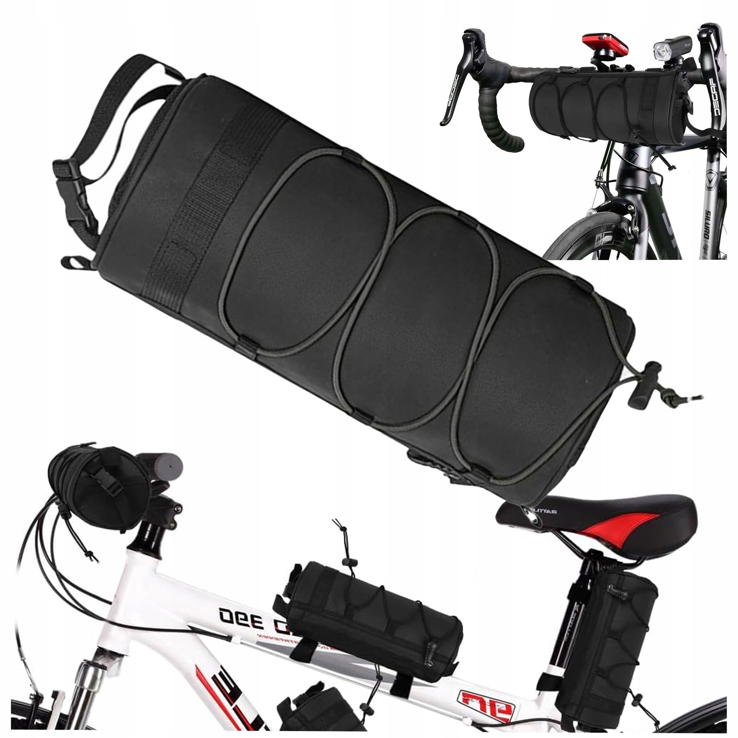BICYCLE BAG BICYCLE POUCH 2,5L WATERPROOF SHOULDER HANDLEBAR BLACK