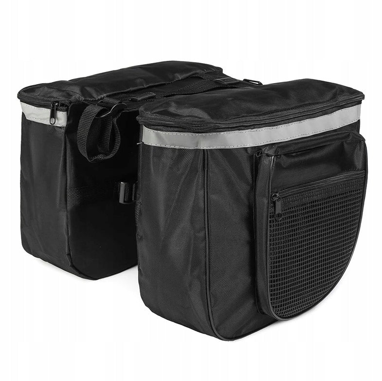 BICYCLE BAG BICYCLE POUCH RACK LARGE REAR 2 COMPARTMENTS DOUBLE TRUNK Brand Sternhoff