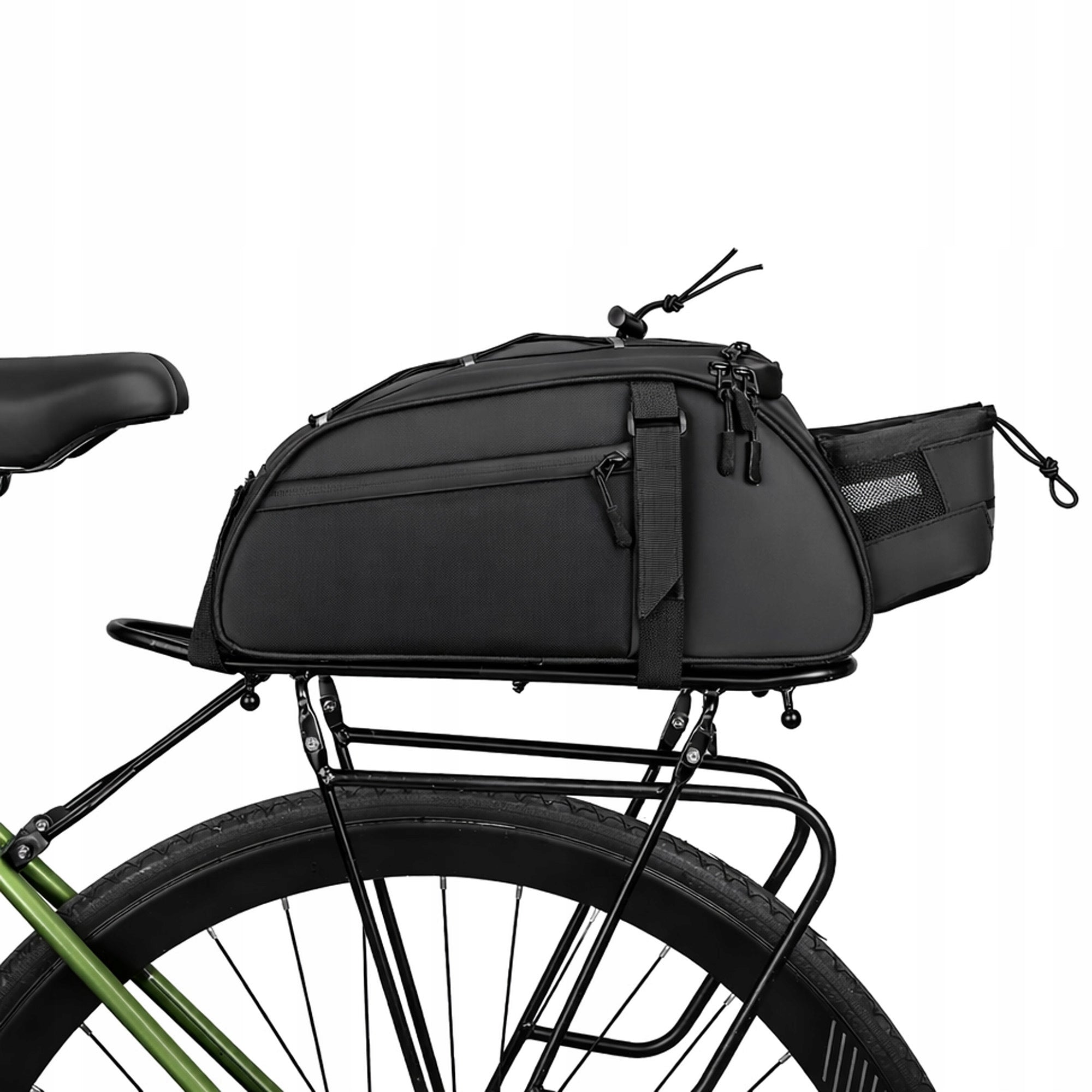 BICYCLE BAG FOR TRUNK POUCH SHOULDER STRAP 900D Oxford Cloth REFLECTORS Color black