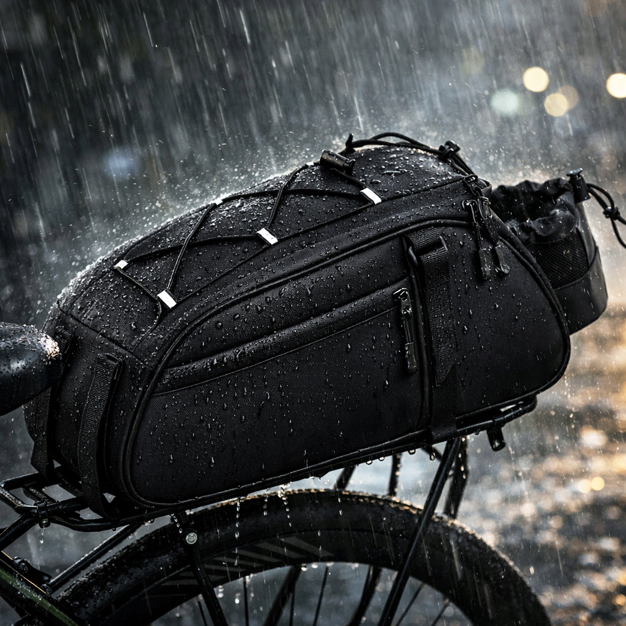 BICYCLE BAG FOR TRUNK POUCH SHOULDER STRAP 900D Oxford Cloth REFLECTORS Manufacturer code Sakwa torba rowerowa 2w1 L34R