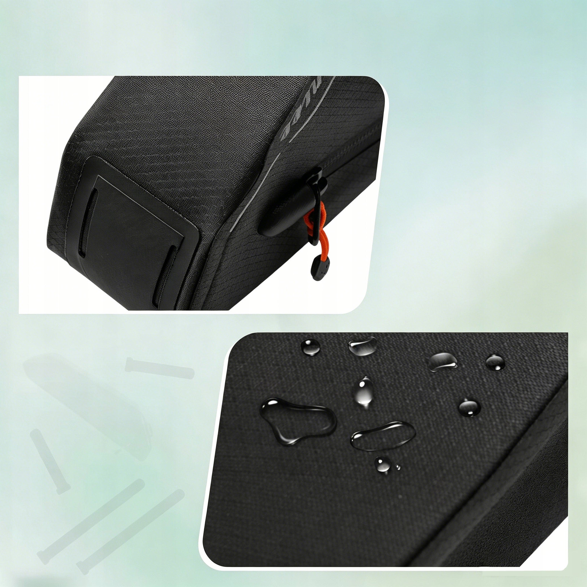 BICYCLE BAG PANNIER FOR FRAME WATERPROOF BAG FOR UPPER TUBE 2.2L Capacity 2.2 l