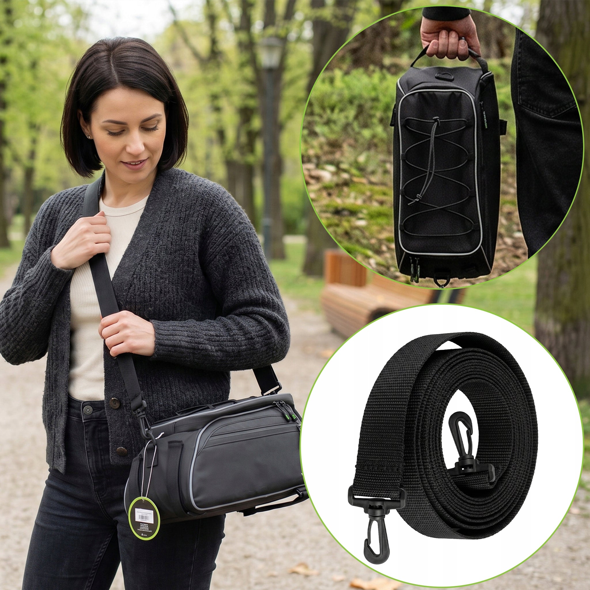 BICYCLE BAG PANNIER FOR REAR RACK LARGE WATERPROOF SHOULDER STRAP VAYOX Capacity 10 l