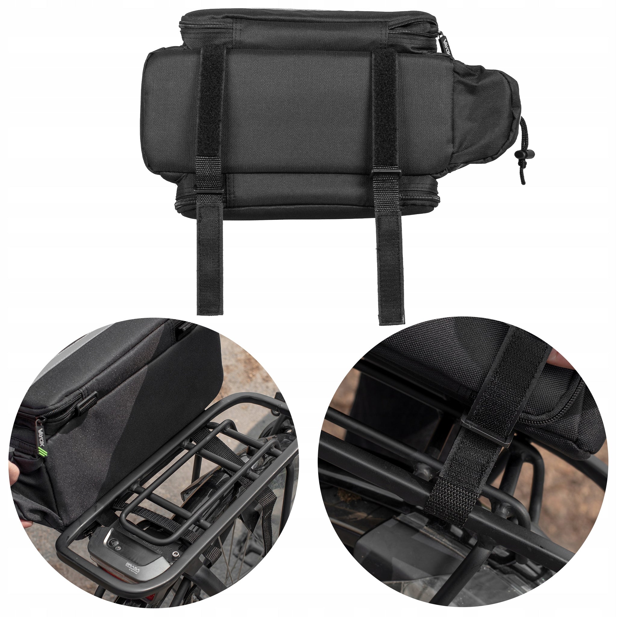 BICYCLE BAG PANNIER FOR REAR RACK ROOMY 35 RIGID WATERPROOF VAYOX Kind rear