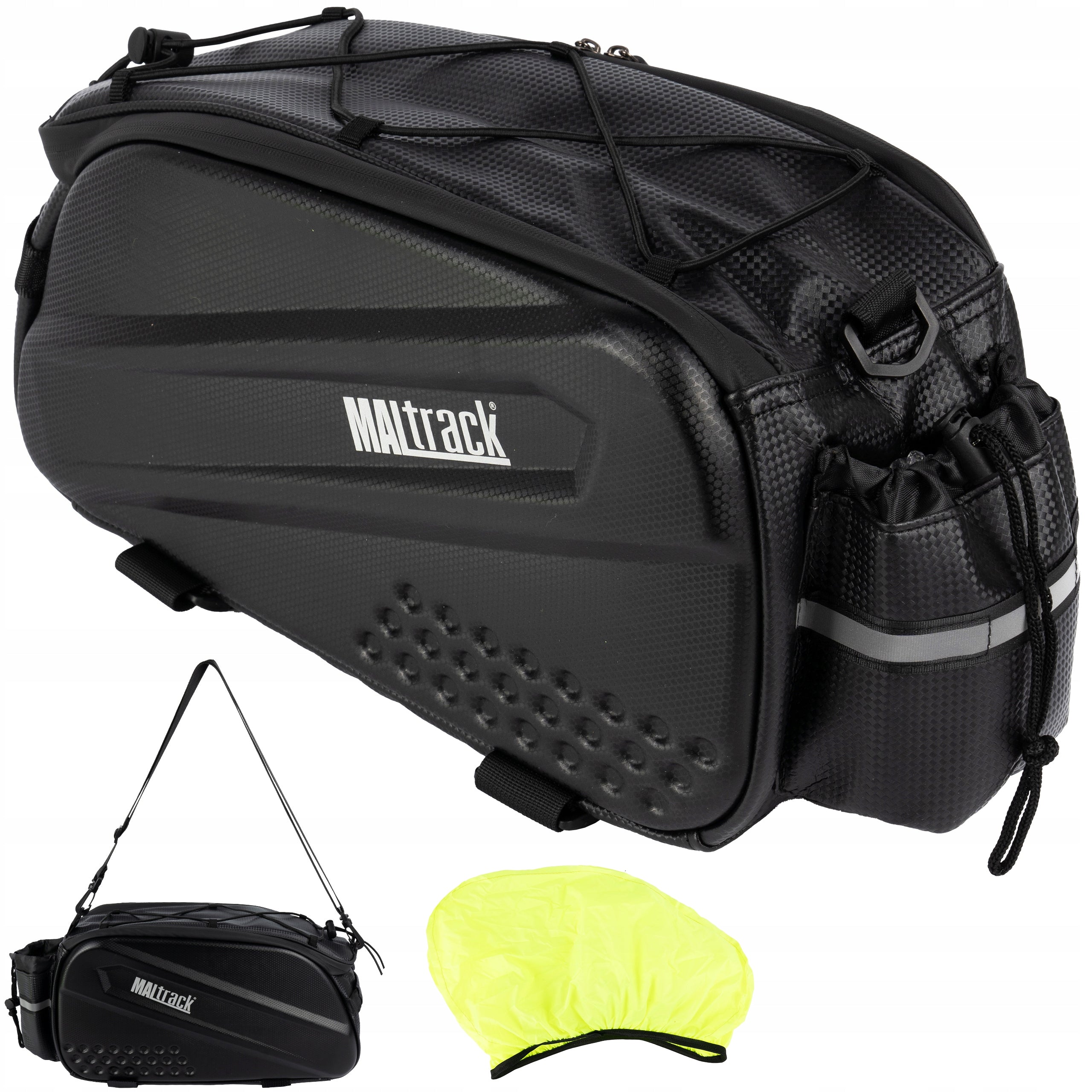 BICYCLE BAG PANNIER FOR TRUNK LARGE 10L WITH TREKKING STRAP