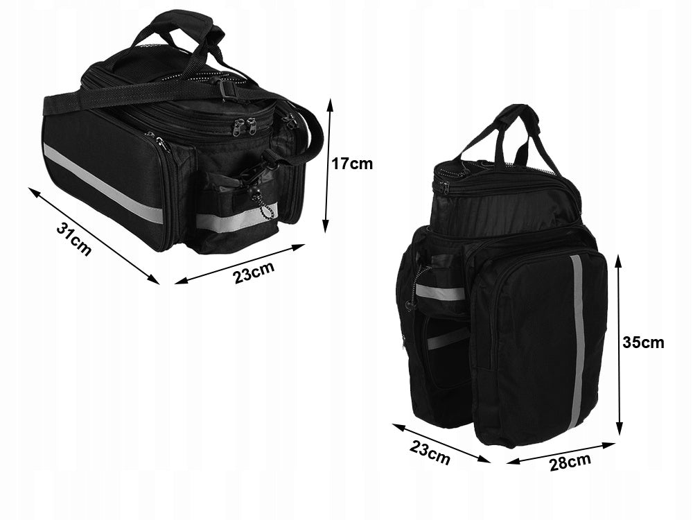 BICYCLE BAG RACK BICYCLE POUCH 30L REFLECTIVE TRUNK ROOMY STORAGE Capacity 30 l