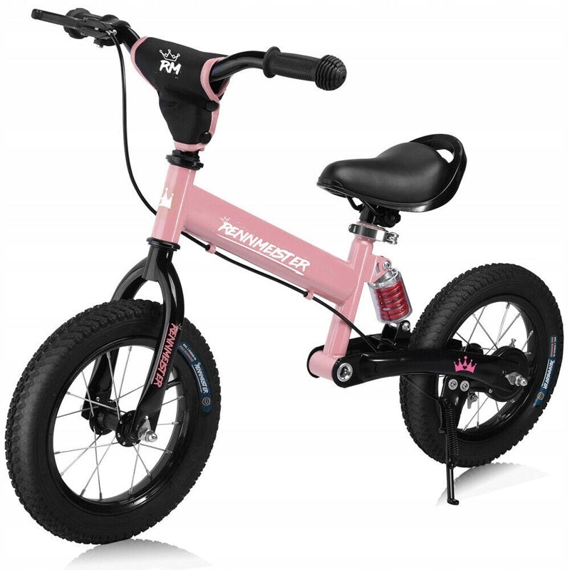 BICYCLE BALANCE BIKE STEEL BRAKE PINK