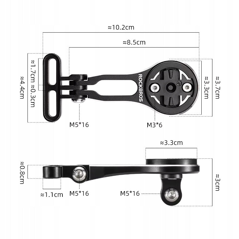 BICYCLE BRIDGE HOLDER FOR LAMP COUNTER ALUMINUM NAVIGATION MOUNT Manufacturer code UCHWYT NA LICZNIK GARMIN, BRYTON, WAHOO REGUL