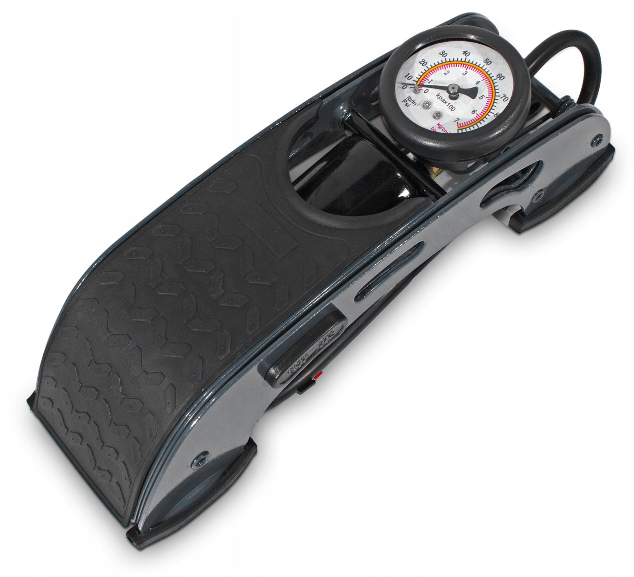 BICYCLE CAR FOOT PUMP FOR WHEELS WITH 7BAR TIP PRESSURE GAUGE Color black