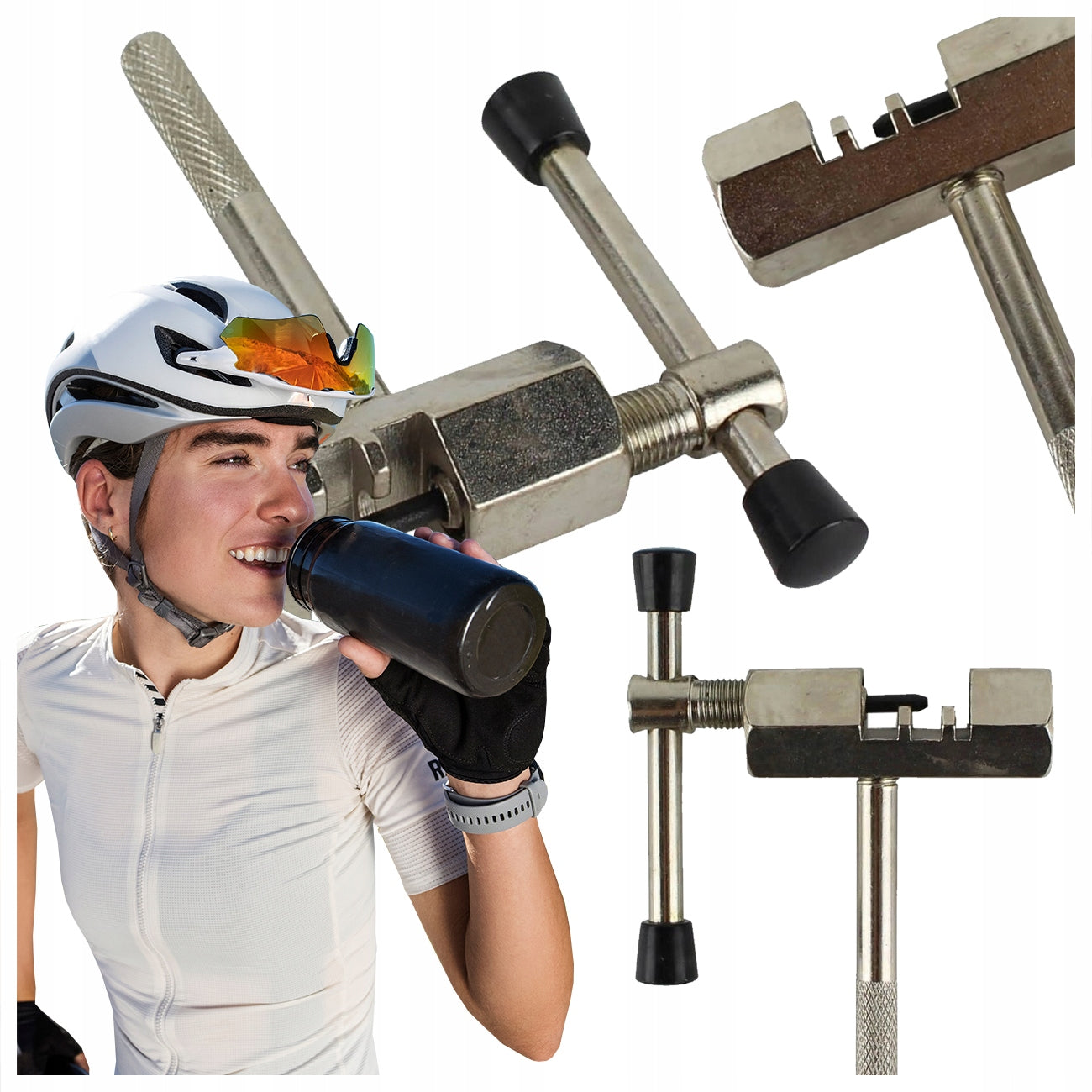 BICYCLE CHAIN CLIPPER KEY FOR CHAIN UNSCREWER SILVER H-ROCKS