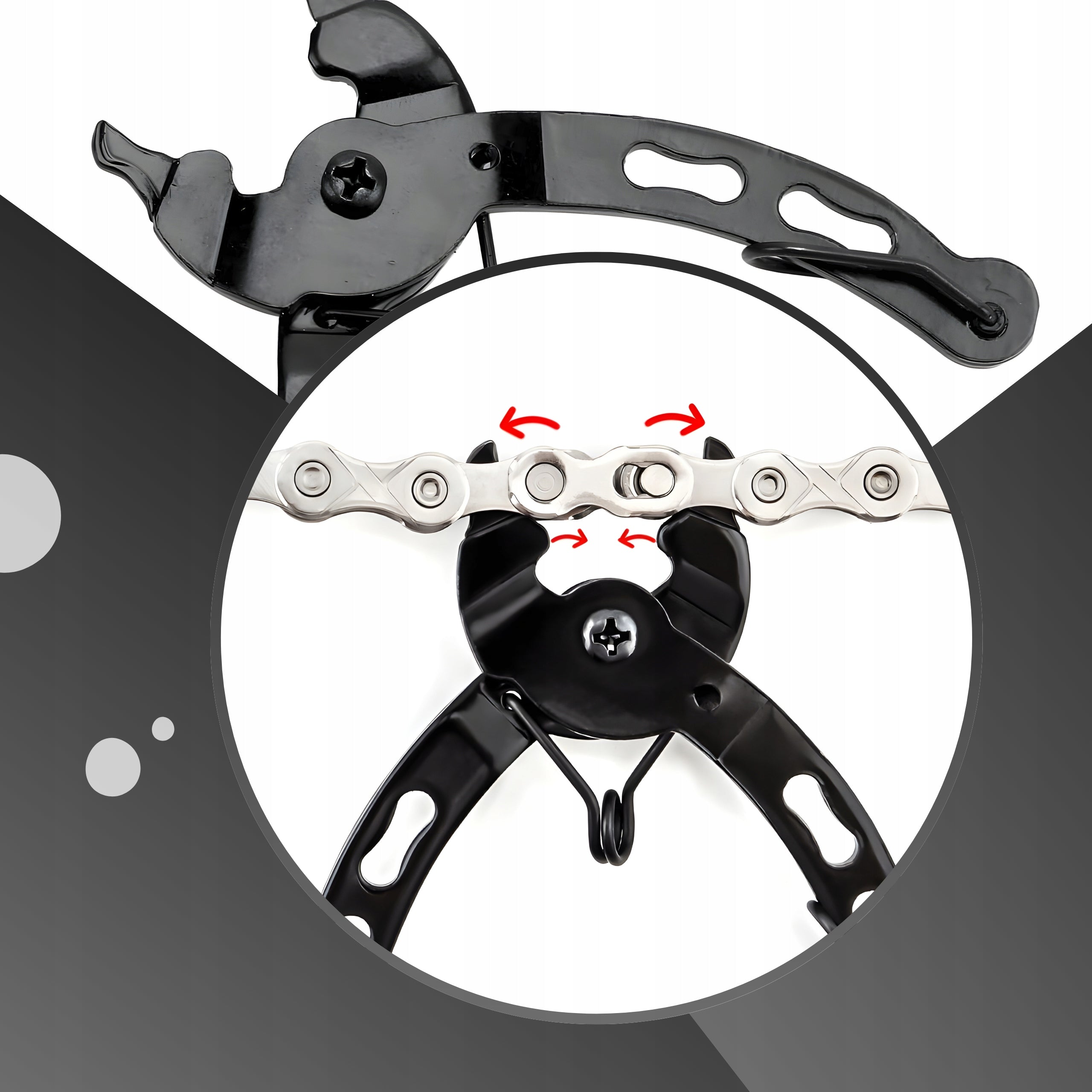 BICYCLE CHAIN PLIERS FOR FASTENING AND UNFASTENING CLIPS WITH HOOK Packaging status original