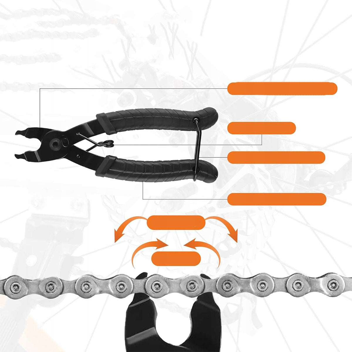 BICYCLE CHAIN REPAIR KIT CAPPER METER PLIERS Packaging status original
