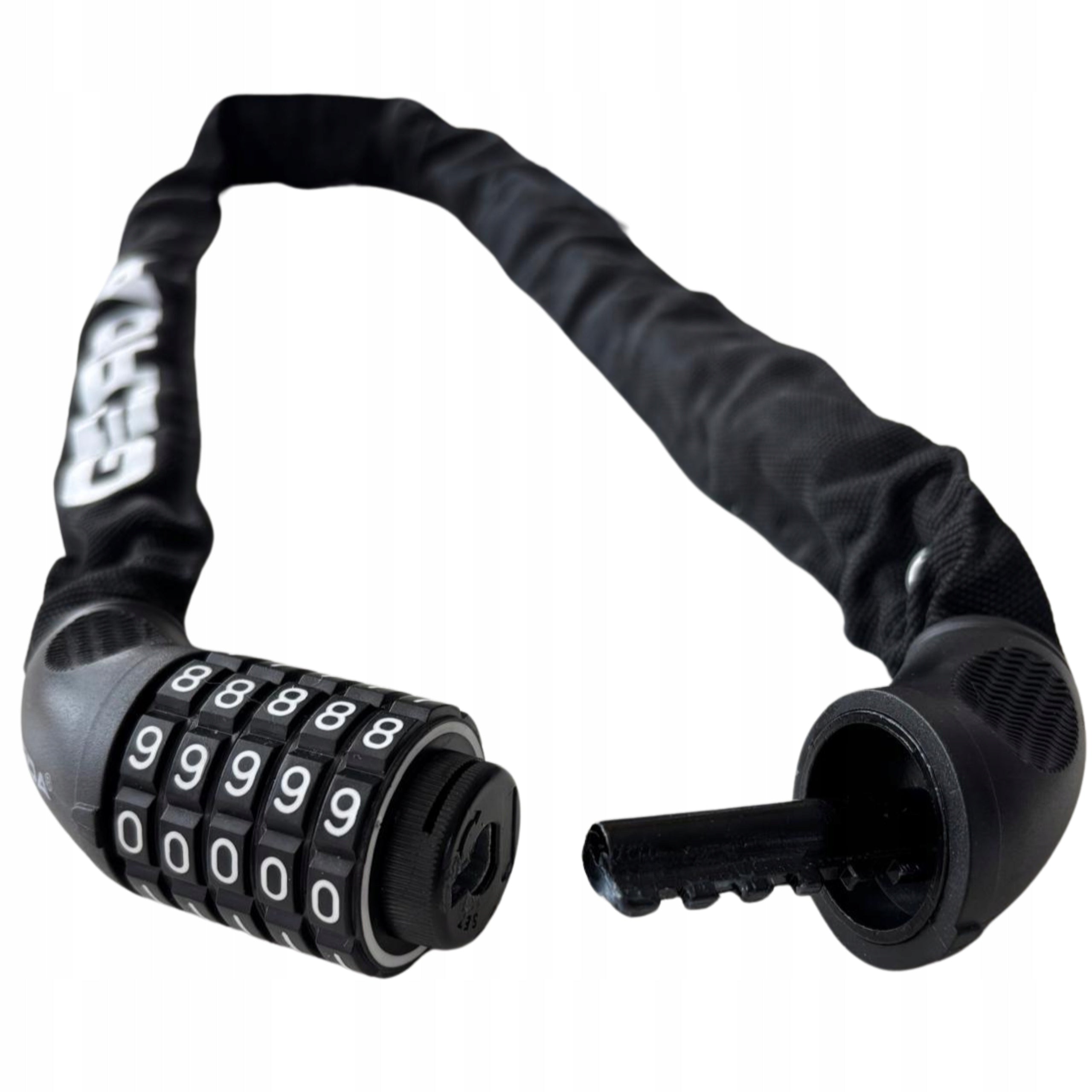 BICYCLE CIPHER CLASP BICYCLE PROTECTION strong black GERDA Manufacturer code łańcuch zabezpieczenie do roweru