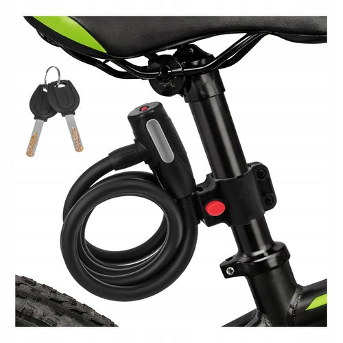 BICYCLE CLASP CABLE 150cmSTRONG SECURITY BICYCLE LOCK 2x KEY Packaging status original