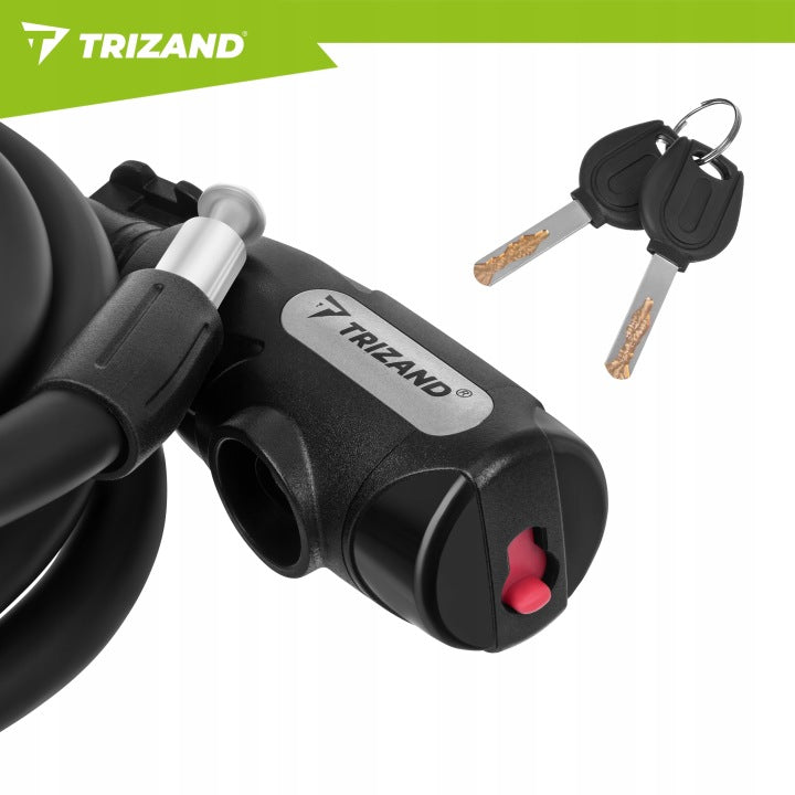 BICYCLE CLASP CABLE 150cmSTRONG SECURITY BICYCLE LOCK 2x KEY Weight 391 g