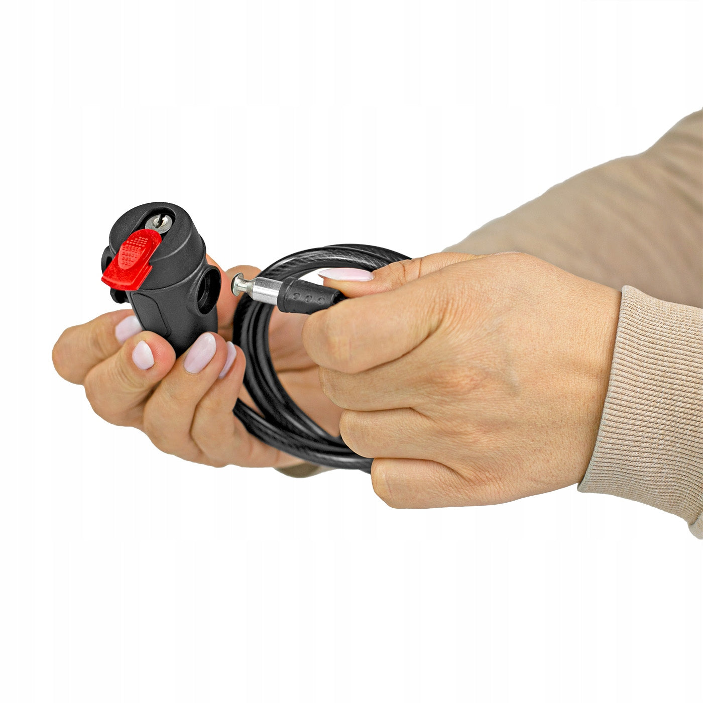 BICYCLE CLASP CABLE SECURITY LOCK FOR BICYCLE WITH KEY Kind cord