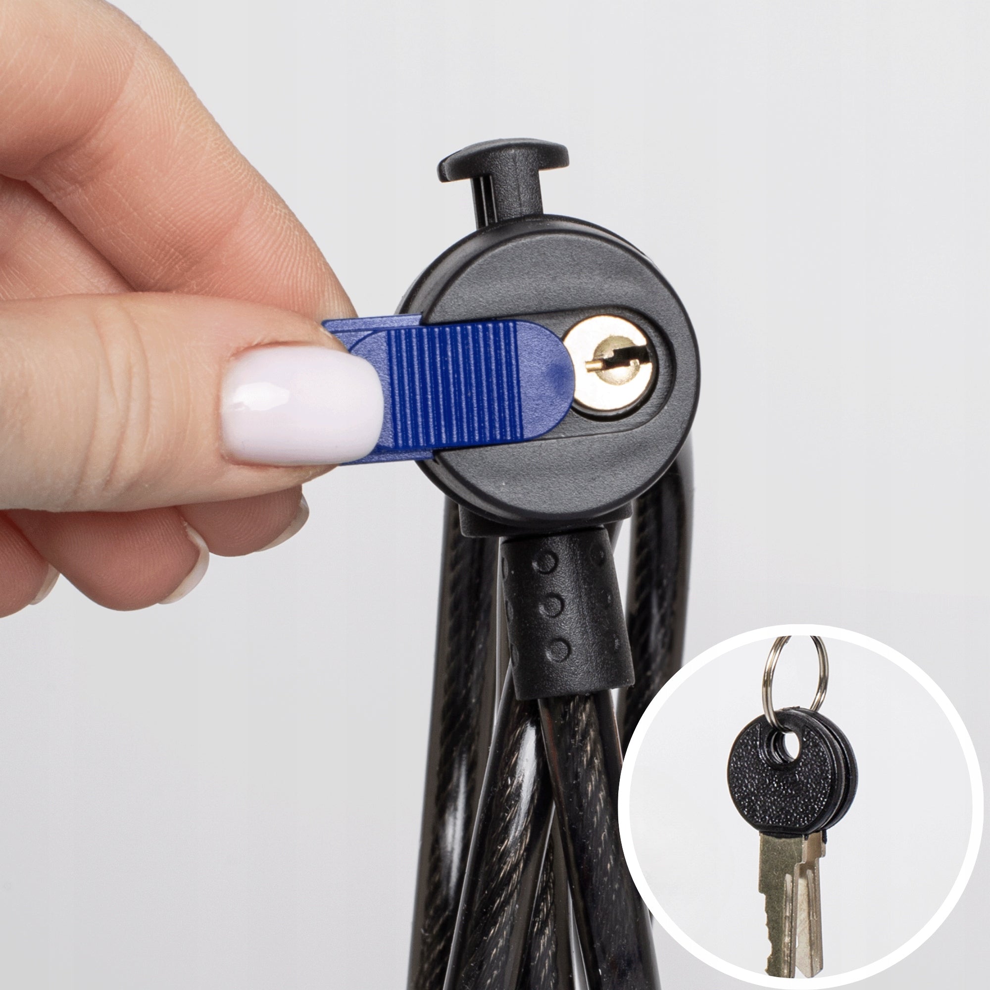 BICYCLE CLASP CABLE SECURITY LOCK FOR BICYCLE WITH KEY Manufacturer code ZR1 Zapięcie rowerowe