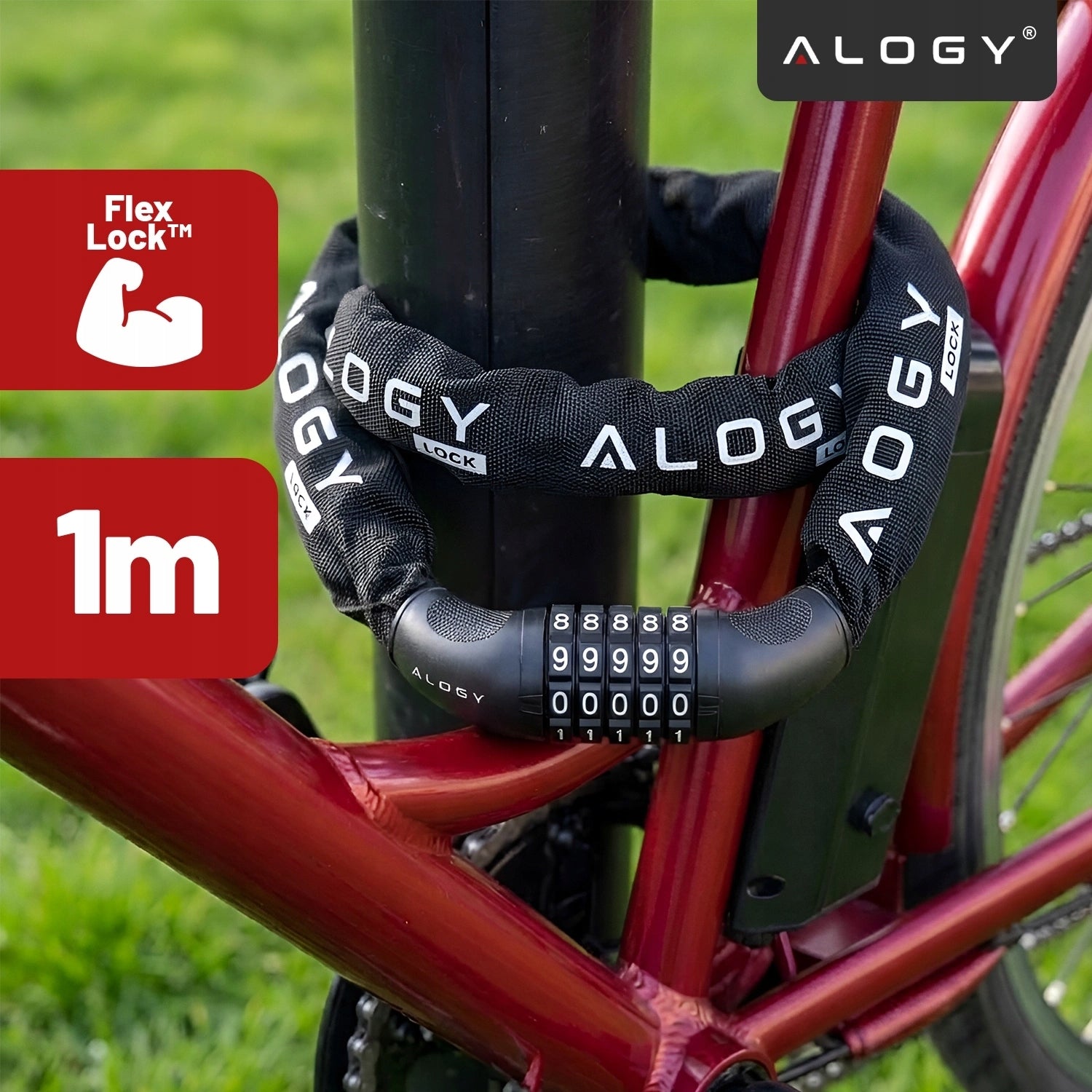 BICYCLE CLASP CHAIN 1000/6V CIPHER CODE LIGHT SOLID SECURITY Lock type per code