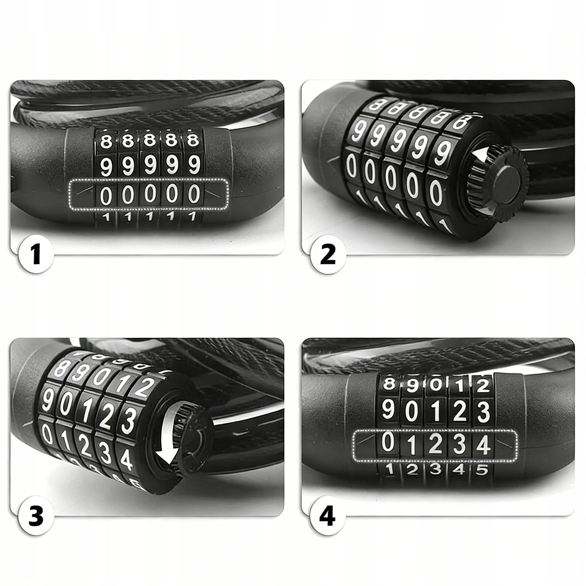 BICYCLE CLASP CIPHER CORD FOR BICYCLE SCOOTER LOCK SECURITY Brand no brand