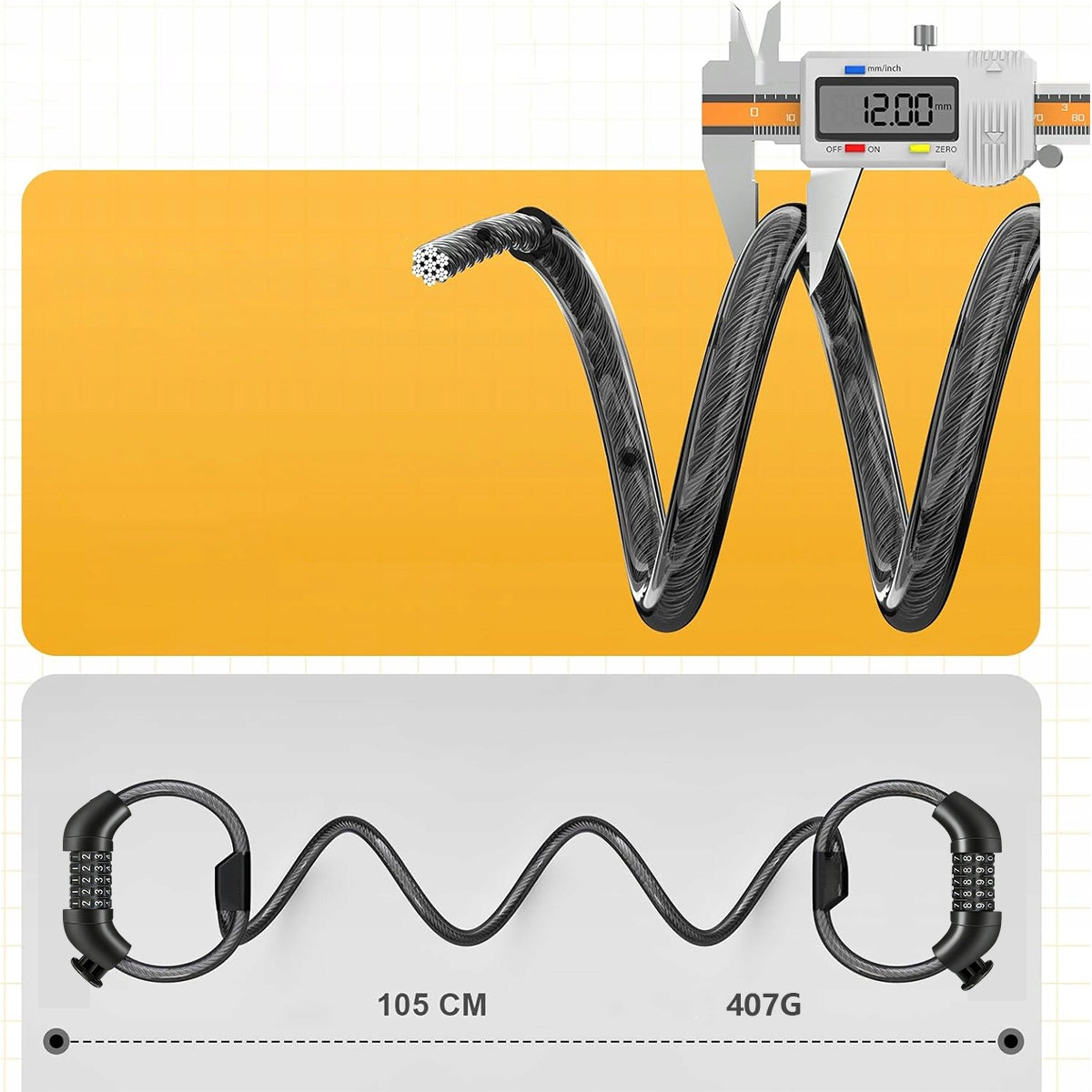 BICYCLE CLASP CIPHER CORD FOR BICYCLE SCOOTER LOCK SECURITY Kind padlock