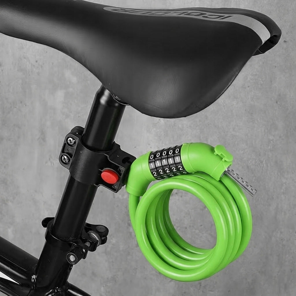 BICYCLE CLASP CIPHER CORD FOR BICYCLE SCOOTERS LOCK STRONG Model Zabezpieczenie linka do roweru hulajnogi
