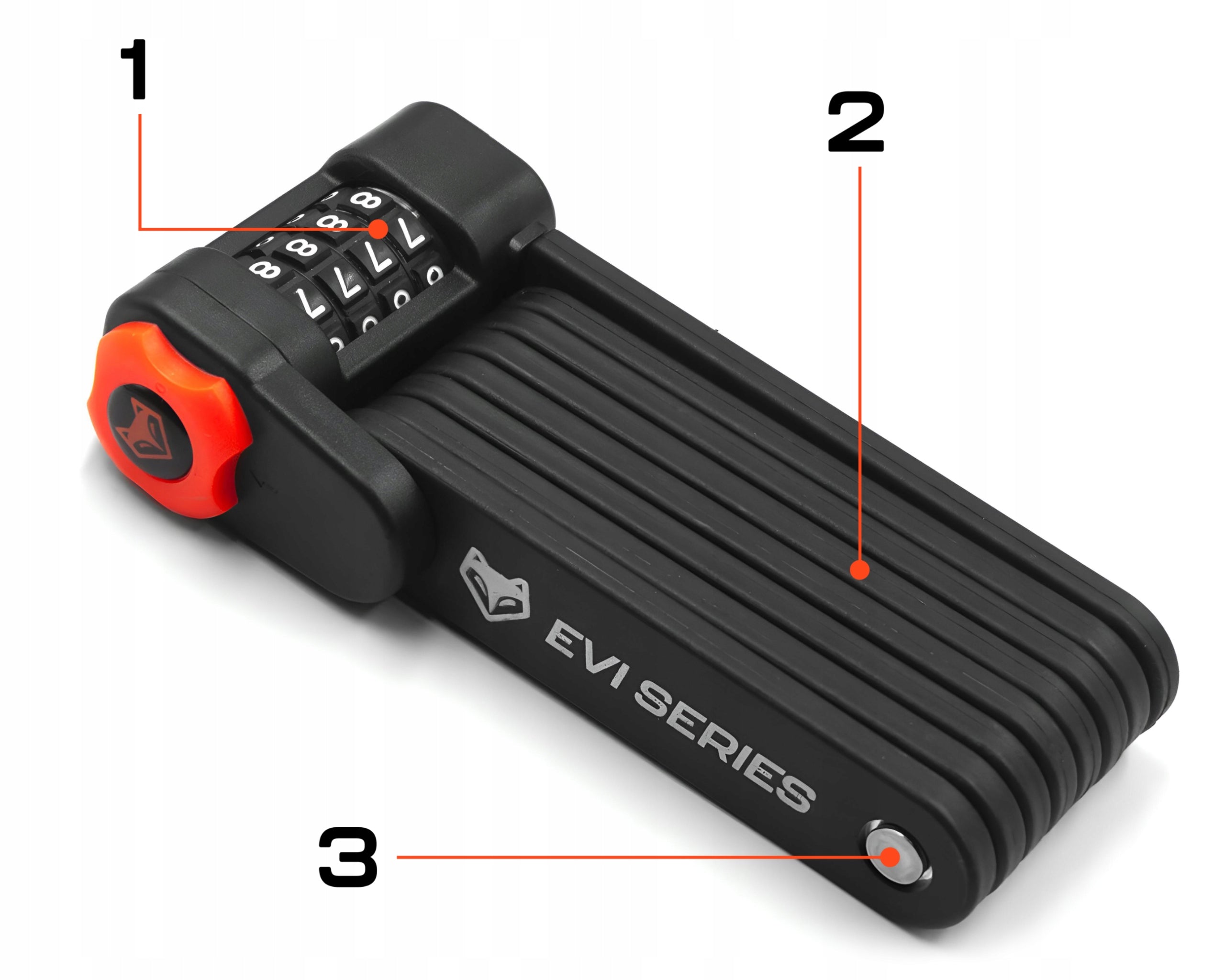 BICYCLE CLASP CIPHER FOLDING BICYCLE LOCK STRONG 850V HANDLE Model PRO BIKE FOLD LOCK 830/5V