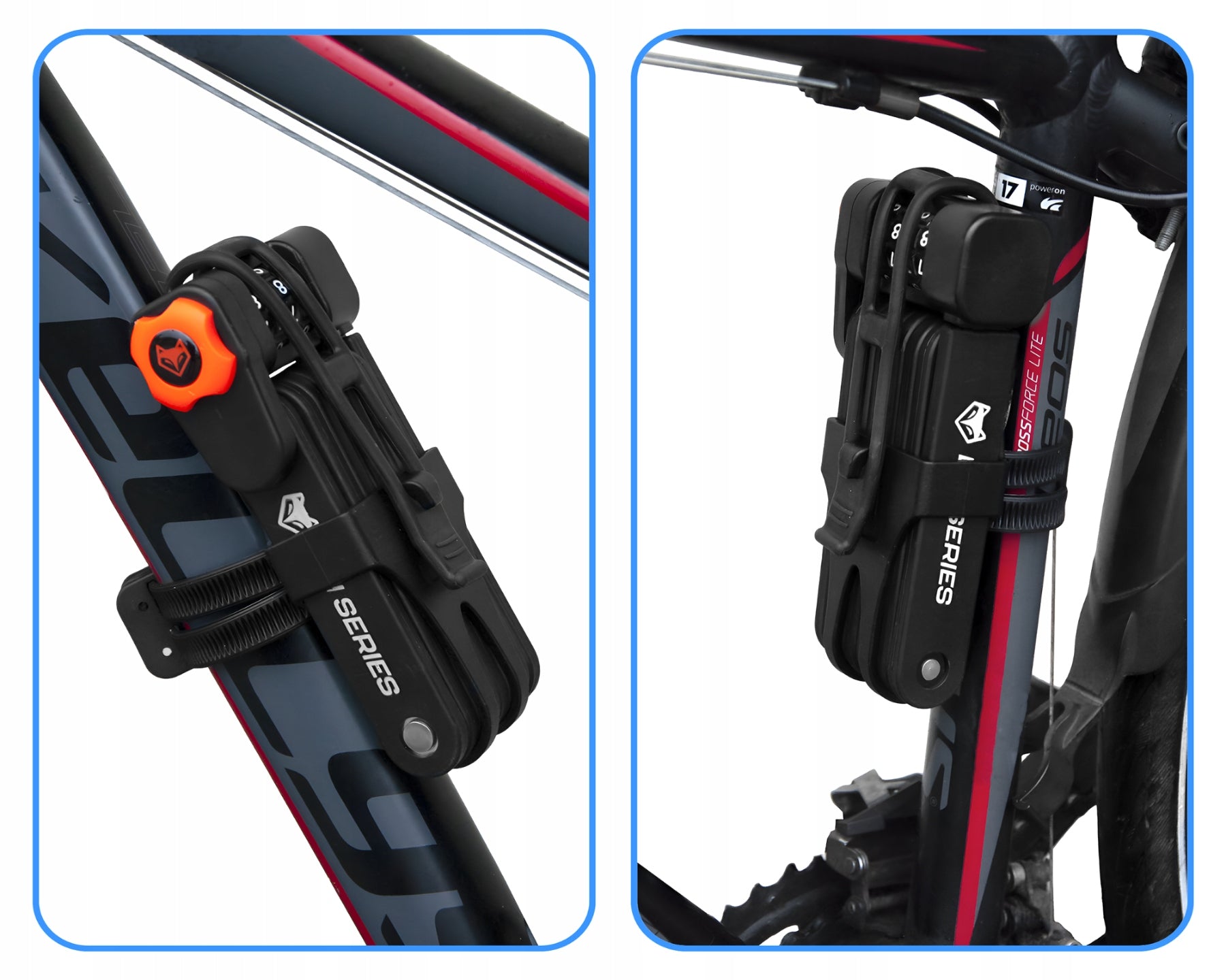 BICYCLE CLASP CIPHER FOLDING BICYCLE LOCK STRONG 850V HANDLE Product weight with unit packaging 0.85 kg