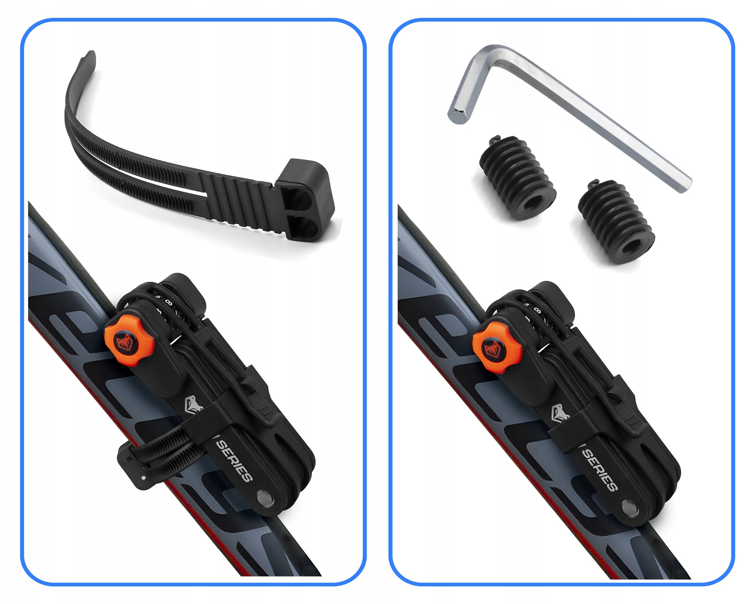 BICYCLE CLASP CIPHER FOLDING BICYCLE LOCK STRONG 850V HANDLE Weight 800 g