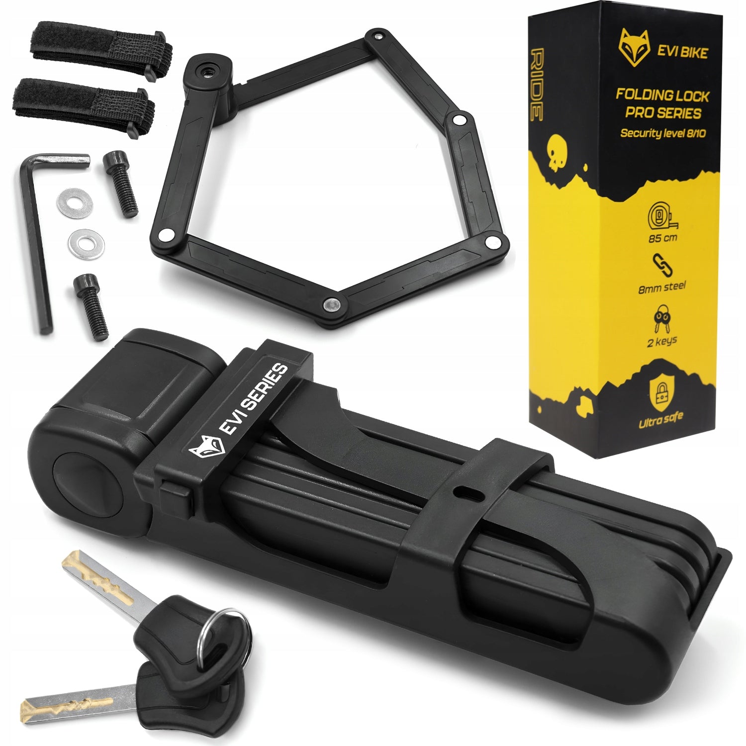 BICYCLE CLASP FOLDING KEY STRONG LOCK FOR BIKE 850V + HANDLE