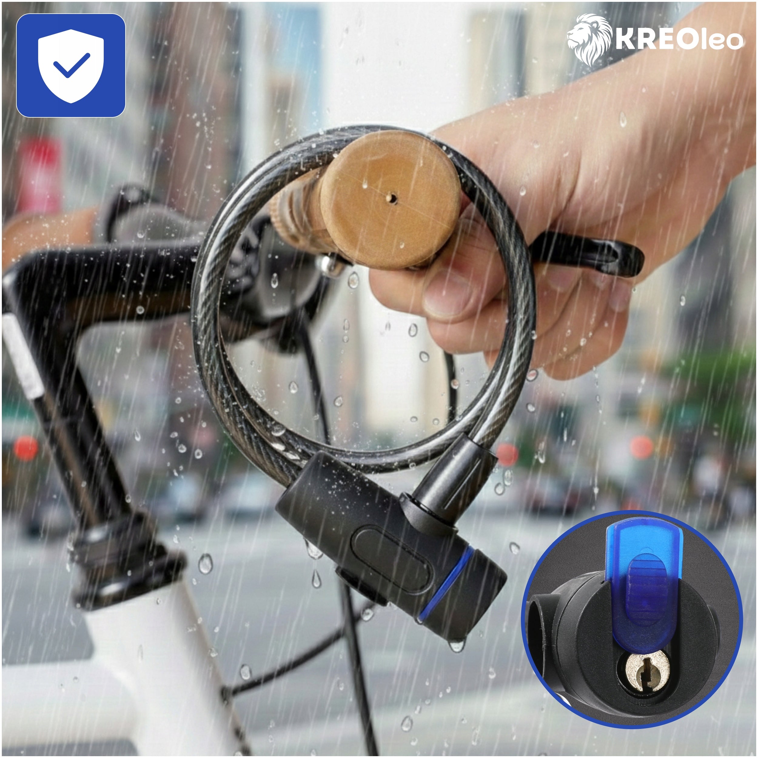 BICYCLE CLASP KEY LOCK STRONG STEEL CABLE FOR BICYCLE Lock type key lock