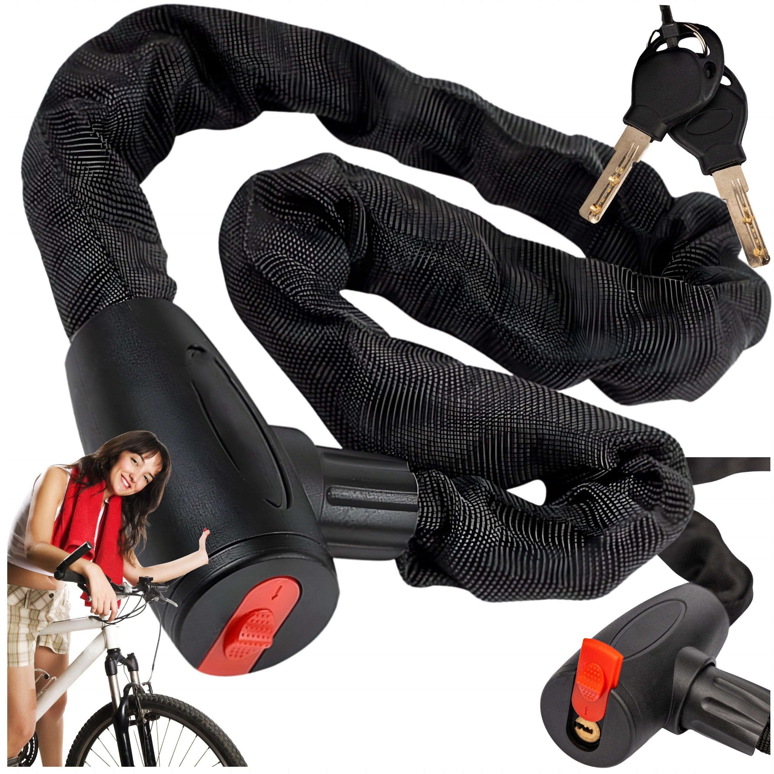 BICYCLE CLASP LOCK MONTESSA ANTI-THEFT PROTECTION 90CM