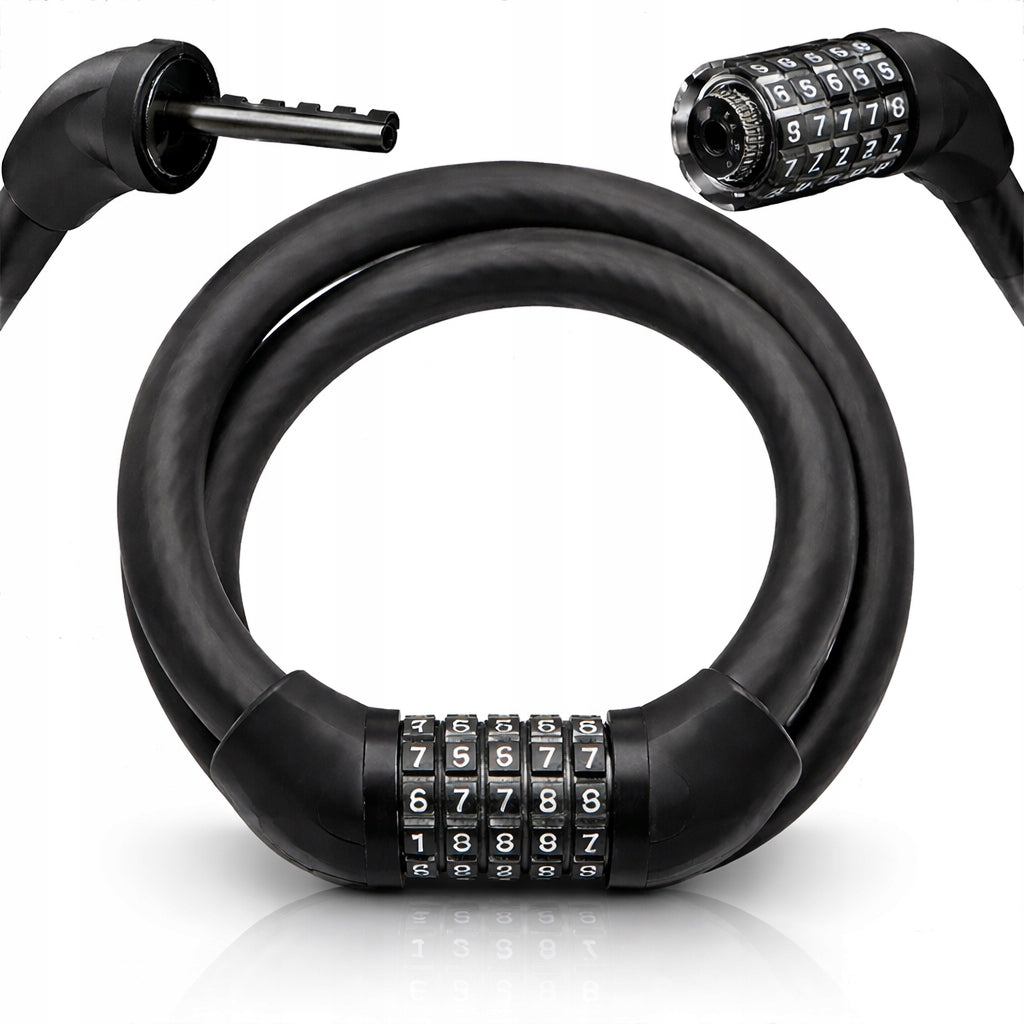 BICYCLE CLASP LOCK SECURING CABLE FOR BICYCLE SCOOTER CIPHER CODE