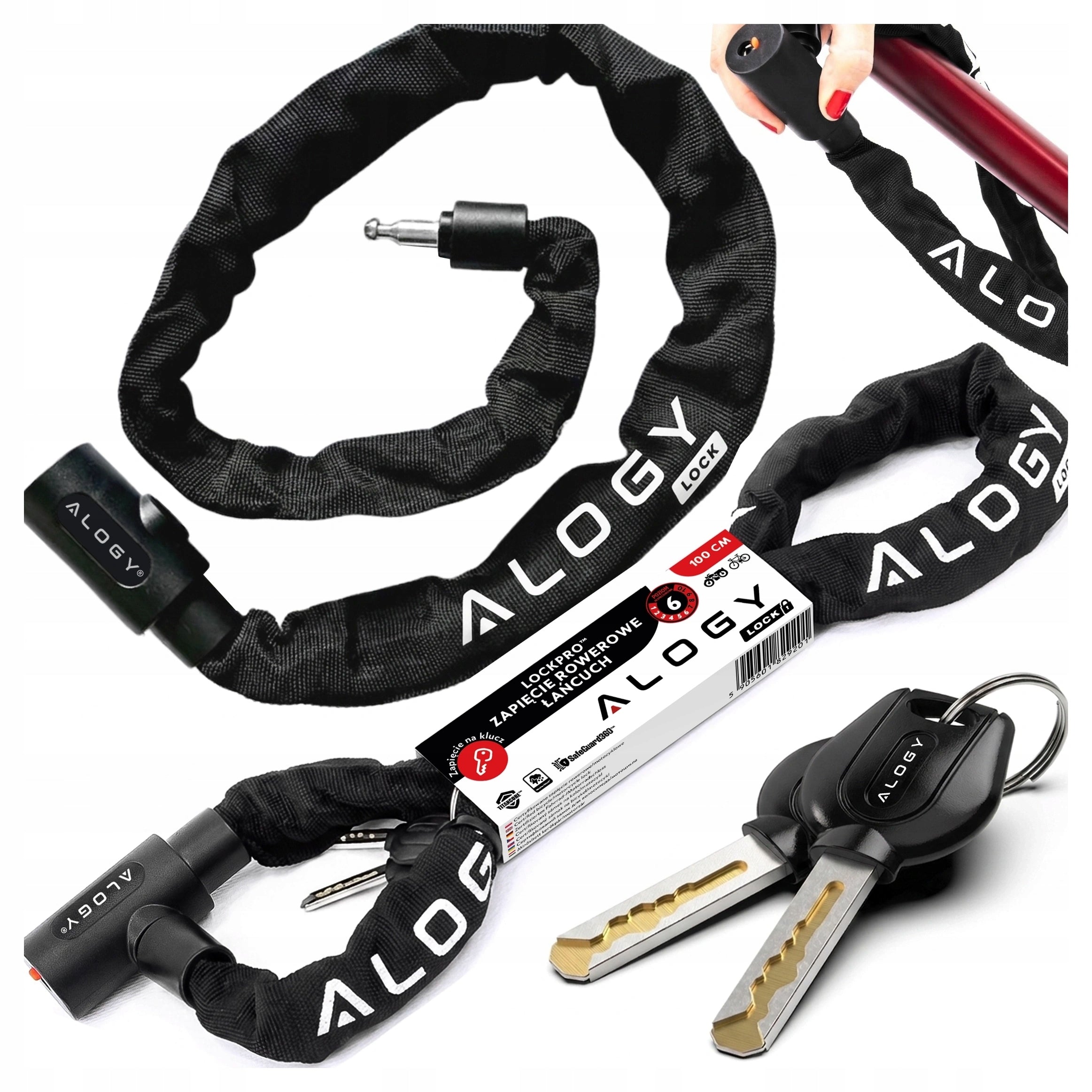 BICYCLE CLASP SECURITY LOCK FOR BICYCLE WITH KEY STRONG CHAIN