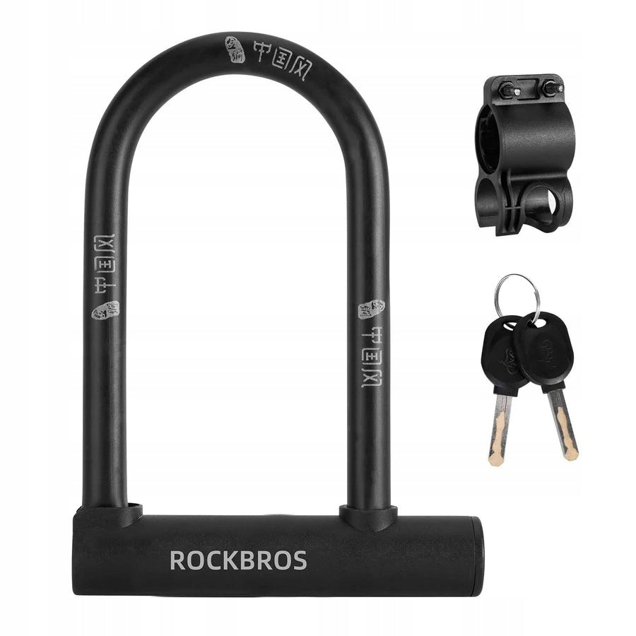 BICYCLE CLASP U-LOCK SHACKLE LOCK ON BIKE WITH KEY STRONG DURABLE STEEL