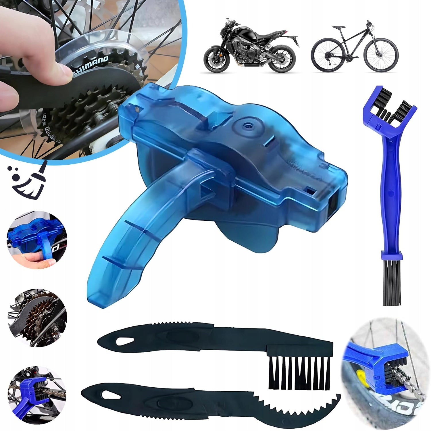 BICYCLE CLEANING TOOLS, BIKE CLEANING BRUSHES, CHAIN
