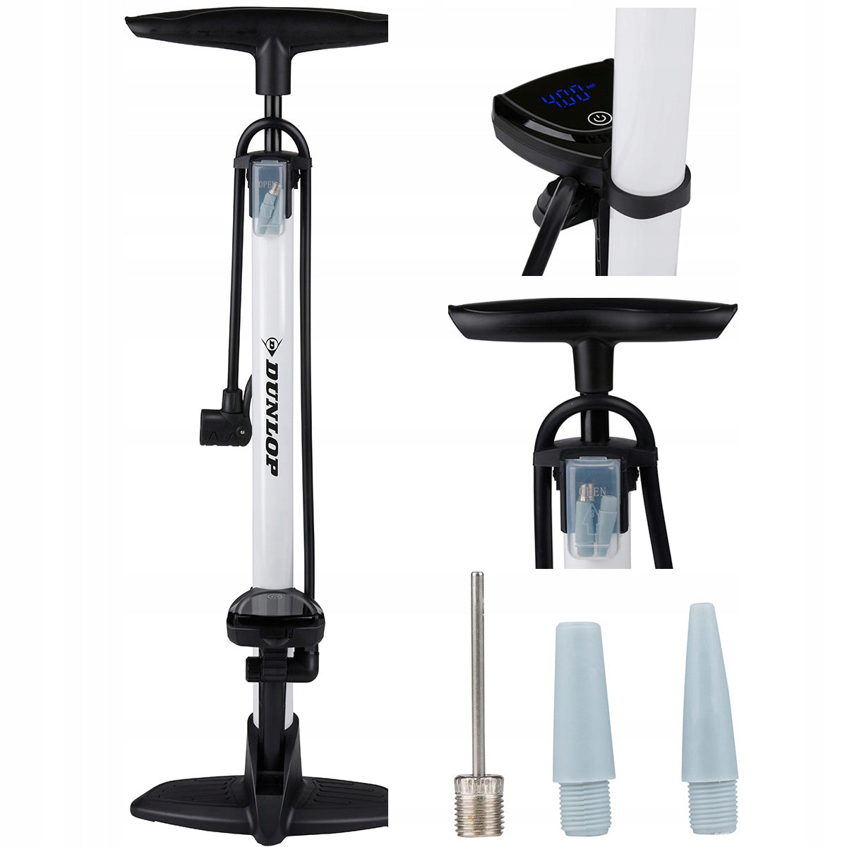 BICYCLE FLOWMP with pressure gauge DUNLOP digital display 120 PSI