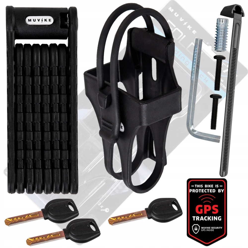 BICYCLE FOLDING CLASP 95cm 7mm WITH KEY WITH HANDLE MUVIKE FOLD 950/7K Manufacturer code FOLD950/7K