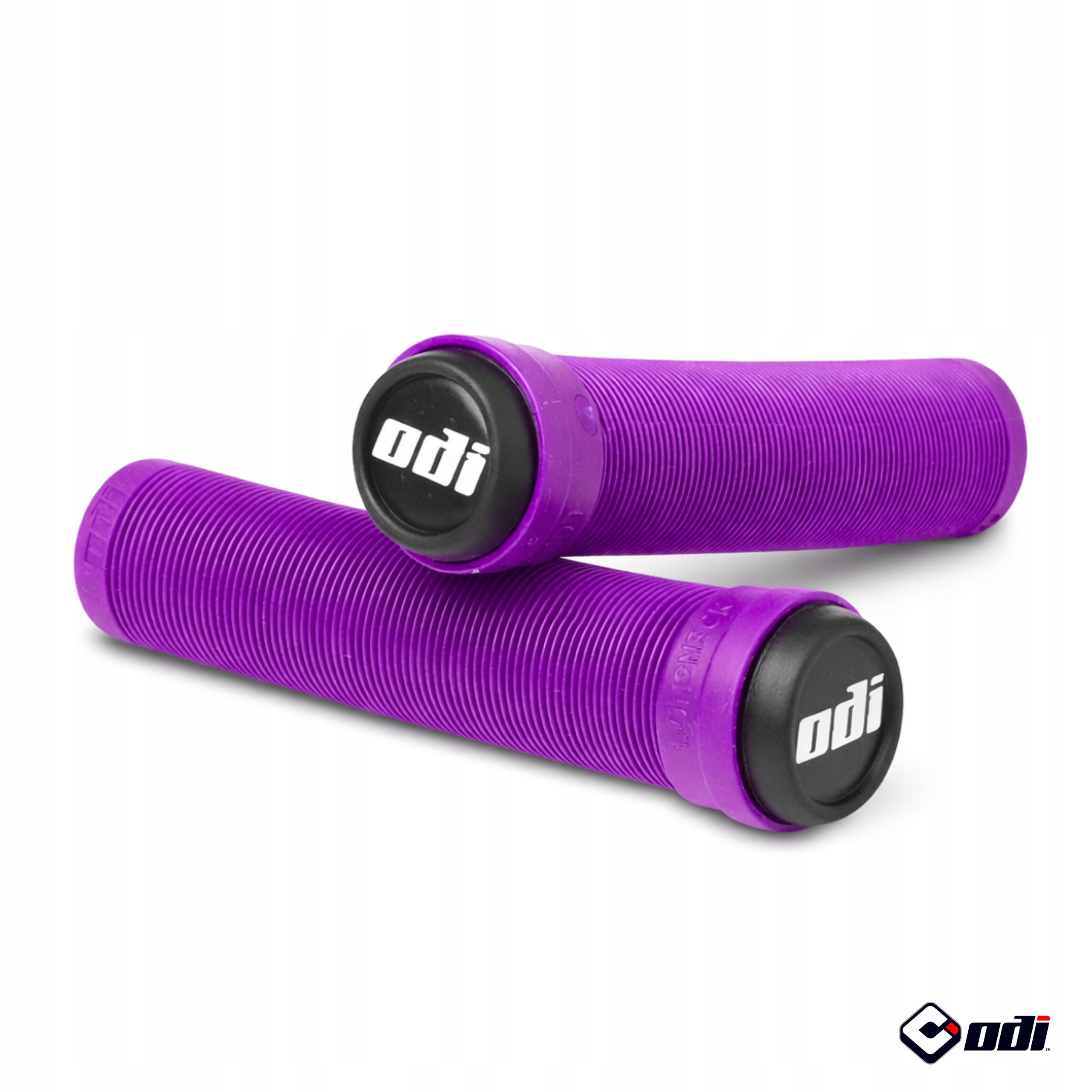 BICYCLE GRIPS FOR HANDLEBARS ODI SOFT LONGNECK GRIP RUBBER GRIPS PURPLE Model Odi GRIPY ROWEROWE GUMOWE FIOLETOWE + BRELOK