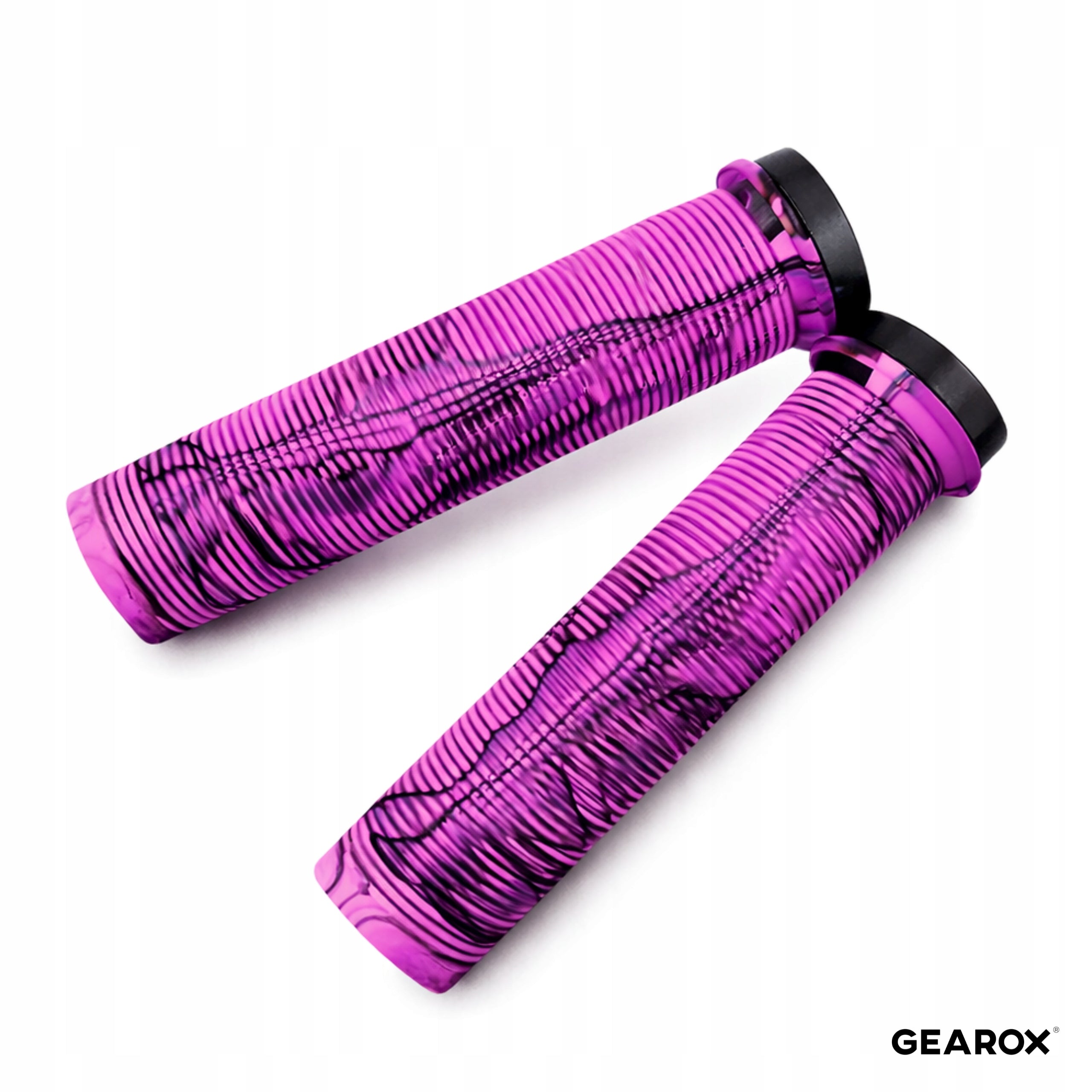 BICYCLE GRIPS FOR HANDLEBARS SHOCK-ABSORBING NON-SLIP RUBBER PURPLE Color purple