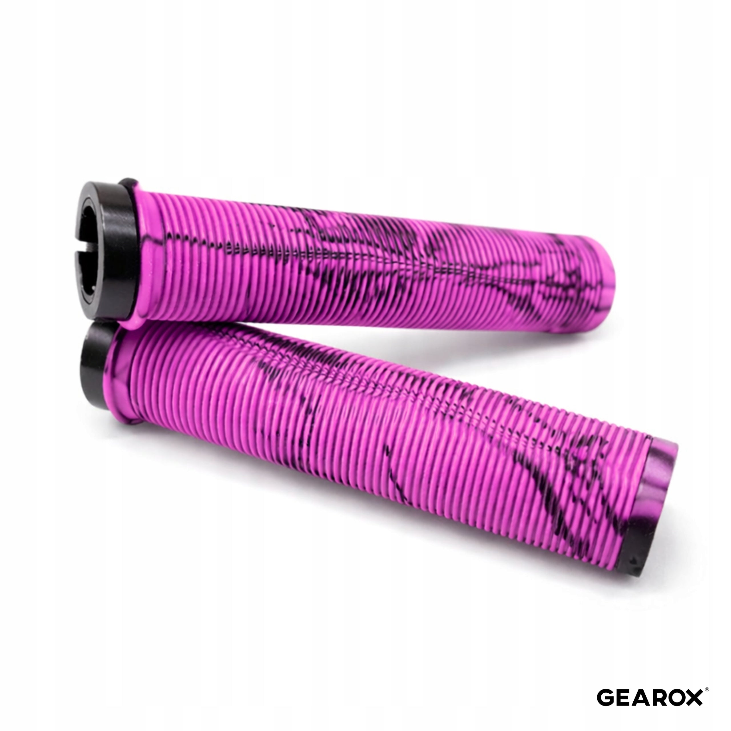 BICYCLE GRIPS FOR HANDLEBARS SHOCK-ABSORBING NON-SLIP RUBBER PURPLE Manufacturer code Gearox CHWYTY DO KIEROWNICY ANTYPOŚLIZGOWE