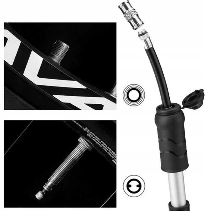 BICYCLE HAND PUMP MINI 100 PSI AV FV ALUMINUM FOR FRAME WITH HANDLE Manufacturer code 5907765680018