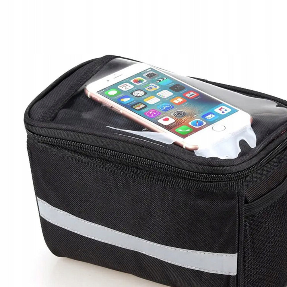 BICYCLE HANDLEBAR BAG BICYCLE POUCH 3,5L CASE PHONE WATERPROOF Model SAKWA ROWEROWA NA KIEROWNICĘ WODOODPORNA 3,5L