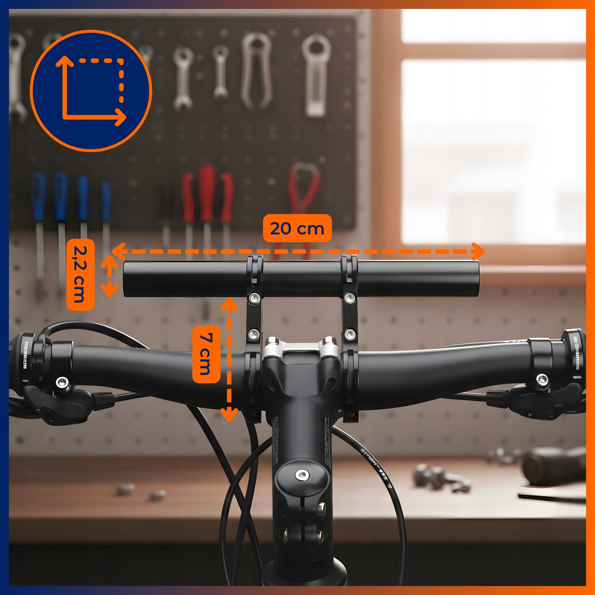BICYCLE HANDLEBAR EXTENSION 20 CM Manufacturer code DS0045