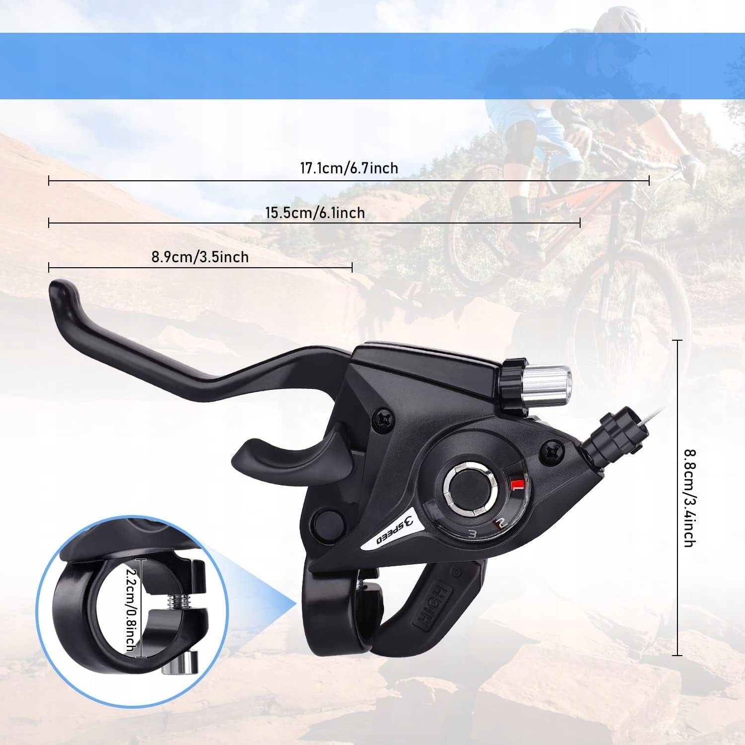 BICYCLE HANDLES 3x7 ROW SET WITH CORDS Brand WINANQE